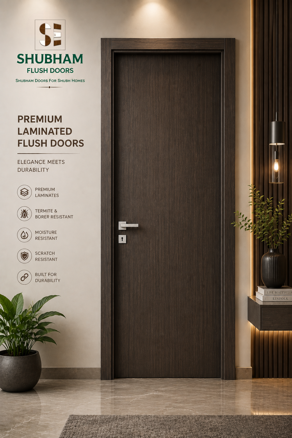 Premium laminated flush door